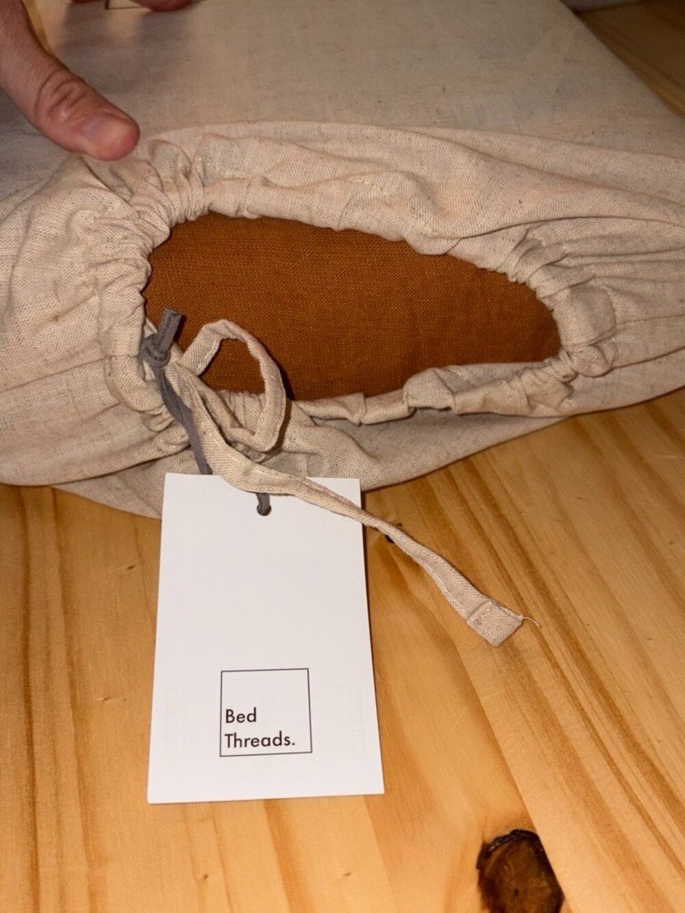 Bed Threads 100% French Flax Linen Duvet Cover in Rust, King/Cal King - Picture 5 of 5
